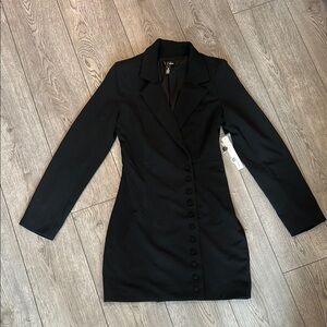 Aqua Black Blazer Dress